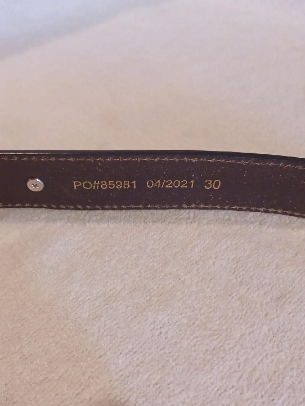 Ariat Brown Studded Leather Belt with Concho Accent Size 30